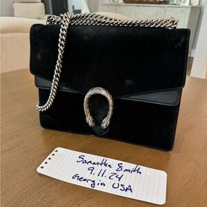 Authentic Gucci Suede Medium Dionysus Shoulder Bag
